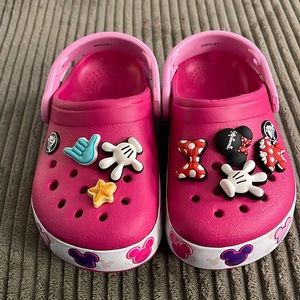 Disney crocs size 9 worn once. They light up